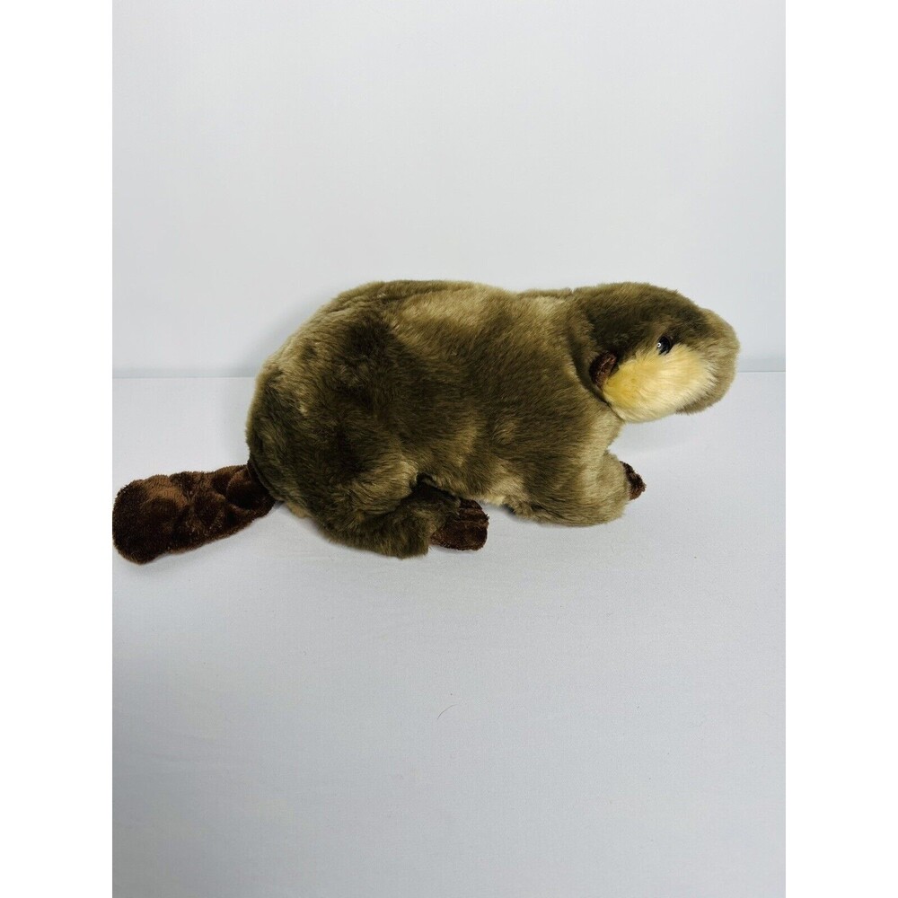 *RARE* Jaag Plush Realistic Discontinued Beaver Plush laying down Cute